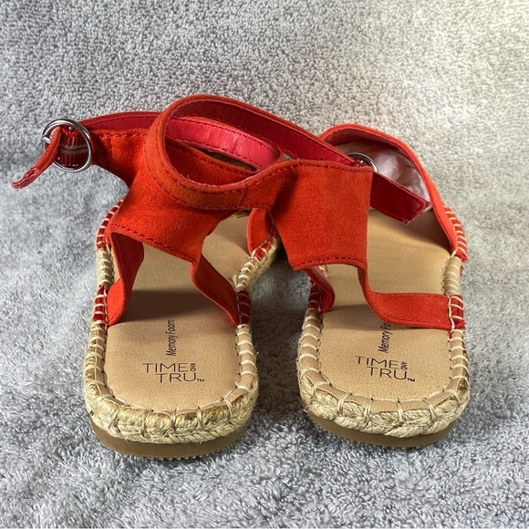 Time And Tru Shoes Women’s Sandal’s Size 9 Straps‎ Close toe Orange - Picture 4 of 9